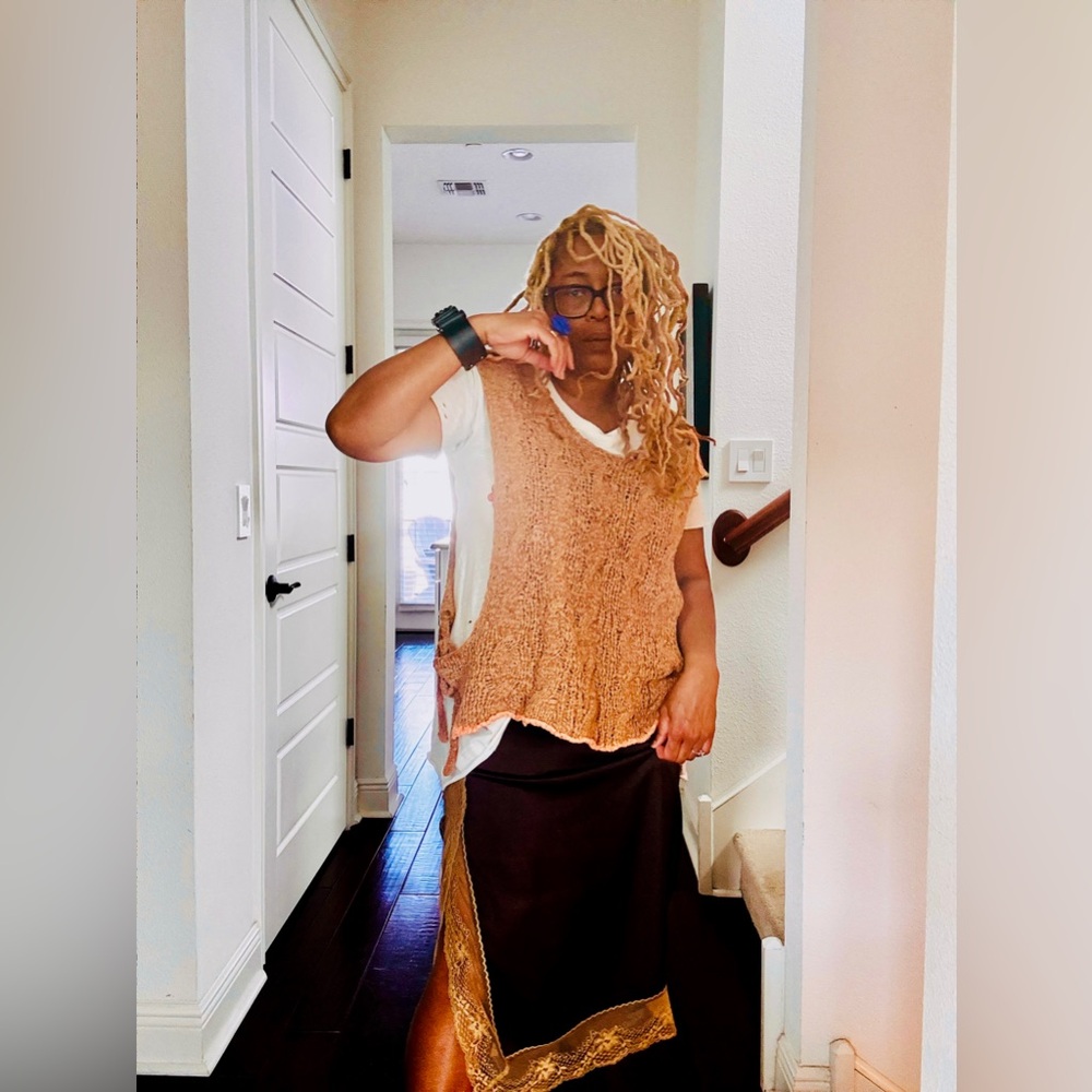 ❗️SALE❗️Free People Brown Crochet Knit Vest - Picture 8 of 10